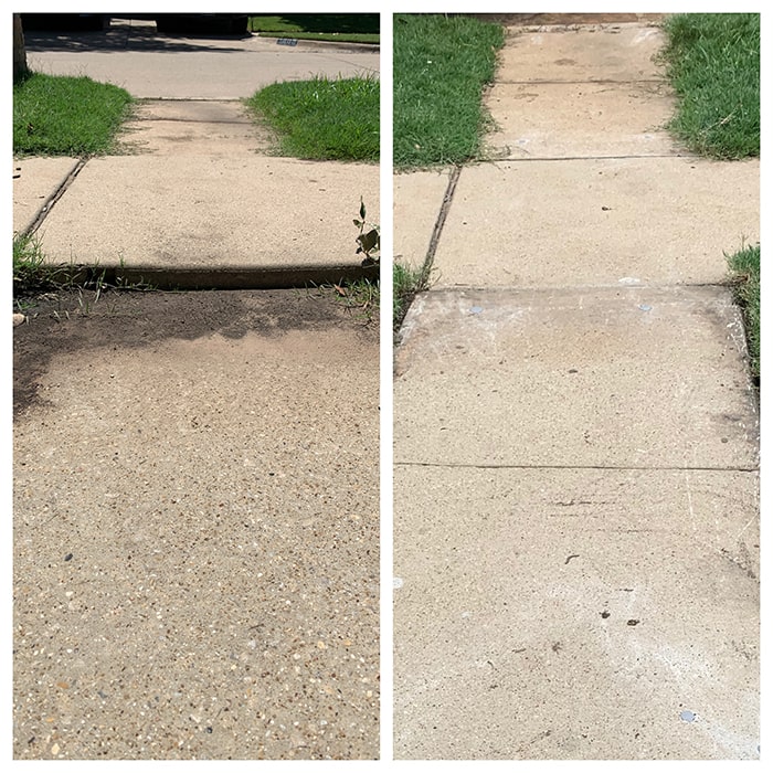 Sinking or uneven concrete sidewalk League City