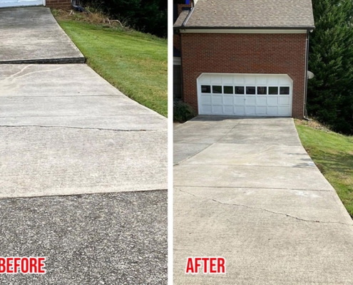 Concrete leveling before after