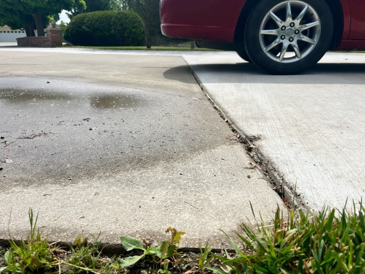 Driveway before raising